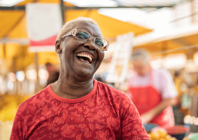 older lady laughing