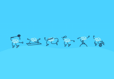 cartoons of brains doing exercise