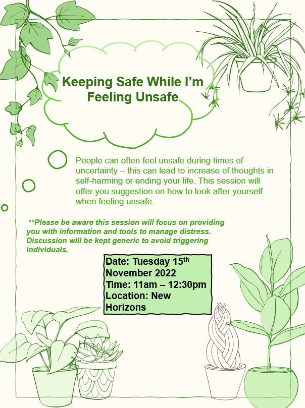 Keeping Safe workshop poster